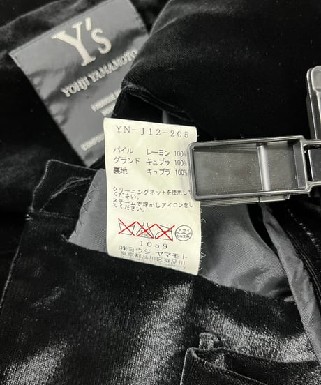 2000's Y's yohji yamamoto ベロアショートジャケット（YN-J12-205）