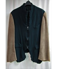 AD1994 COMME des GARCONS HOMME PLUS 縮絨 フロントジッパー 切替コーデュロイジャケット④ PJ-04004S
