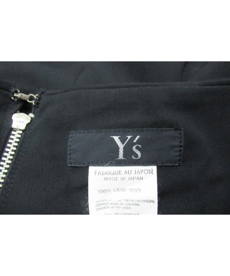 90's Y's yohji yamamoto vintage タック入りシンプルフレアスカート YE-S03-100