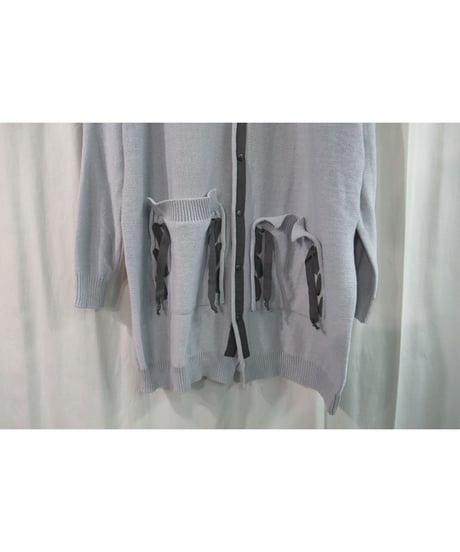 17ss RAGNE KIKAS yohji yamamoto リボンデザインカーディガン ND-K29-081