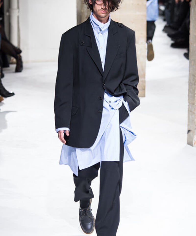 17AW yohji yamamoto pour homme 黒 変形ジッパー使いデザインジャ 17AW yohji yamamoto pour homme 黒 変形ジッパー使いデザインジャ
