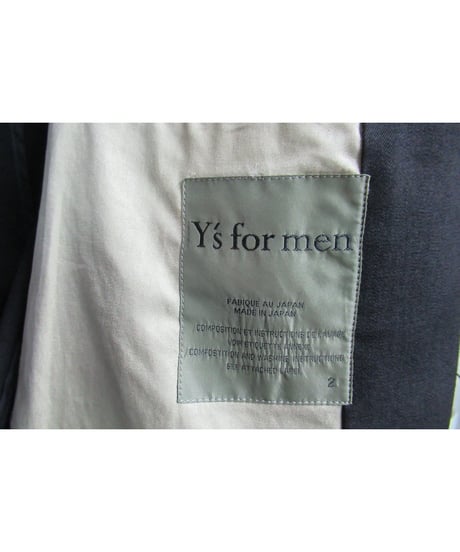 Y's for men yohji yamamoto 二つ釦シンプルジャケット MQ-J01-100