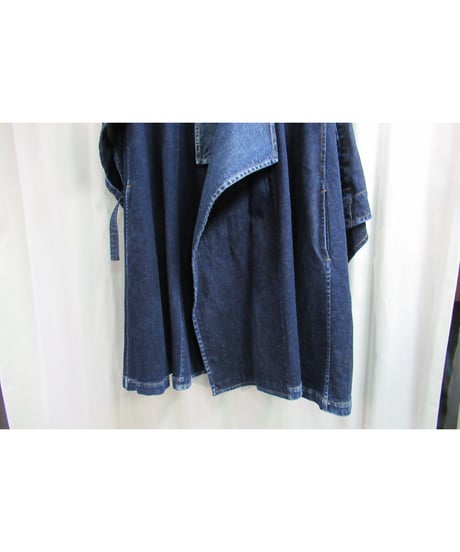 yohji yamamoto +noir Super Blue デニムポンチョ コート