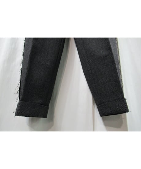 95aw yohji yamamoto pour homme vintage 鹿鳴館期 グレーストライプダメージ加工セットアップ（HE-J64-119）