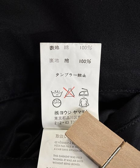Y's for men yohji yamamoto コットン 3ボタンジャケット（MQ-J42-001）