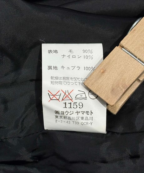 Y's yohji yamamoto チェスターコート（YN-C02-192）