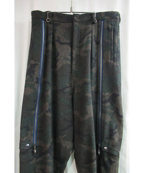 2014AW yohji yamamoto pour homme GOTHICチャーム付き 迷彩プリントサルエルパンツ（HF-P14-128）