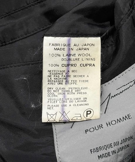 2011SS yohji yamamoto pour homme 3つ釦シンプルジャケット （HO-J23-100）