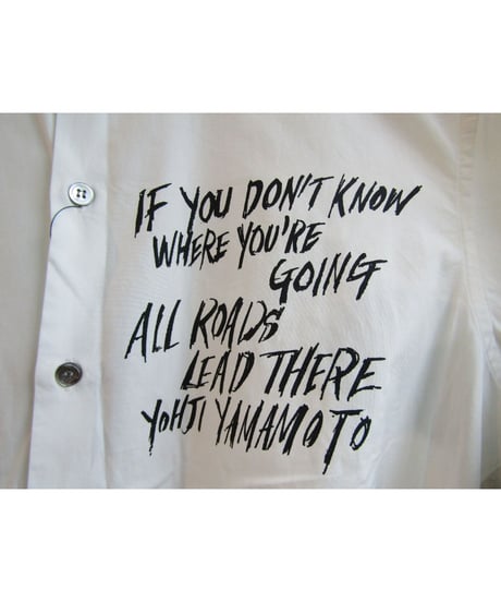 90’s Y's yohji yamamoto vintage メッセージプリントデザインブラウス  YBL-1