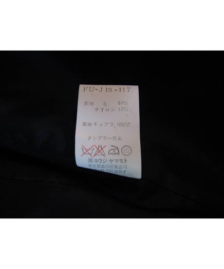 03aw yohji yamamoto femme ピークドラペルジャケット FU-J19-117