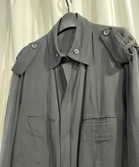 2019SS yohji yamamoto pour homme 花プリントWジップアップロングジャケット（HH-J25-233）