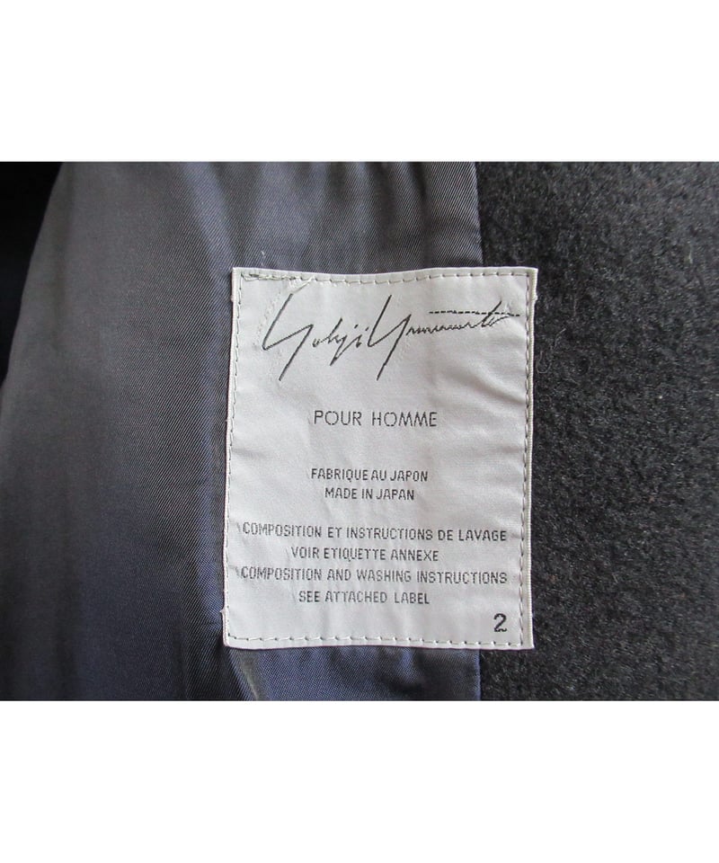 10aw yohji yamamoto pour homme 切りっぱなしデザインコート HC
