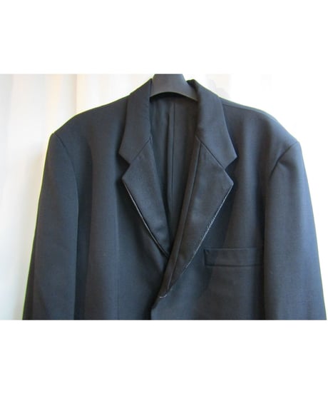 96aw yohji yamamoto pour homme vintage レザー切替えデザインジャケット