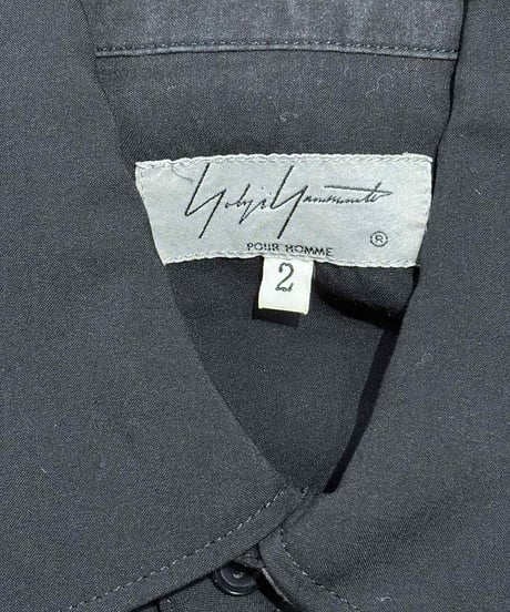美品 2018SS yohji yamamoto pour homme 二重襟長袖シャツ（HW-B27-203）