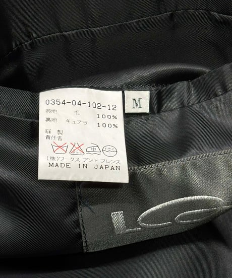 LQ yohji yamamoto ファスナーボタンホールジャケット（0354-04-102-12）