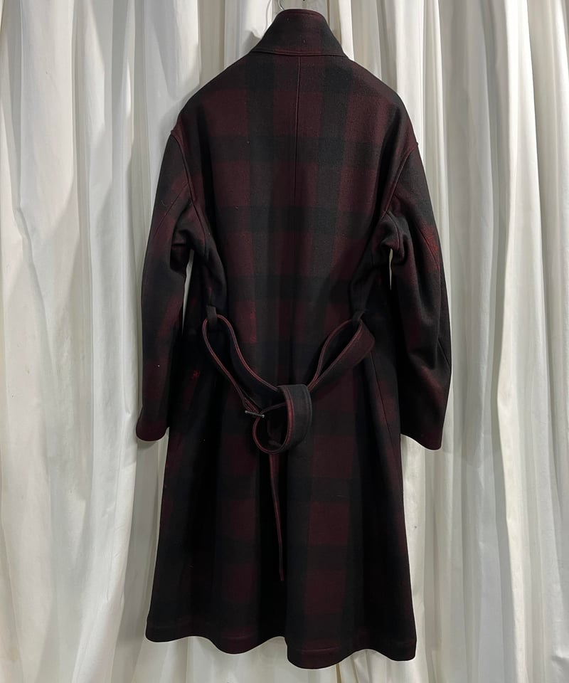 2020AW yohji yamamoto pour homme 女優・漢字柄スタンドカラーコ 2020AW yohji yamamoto pour homme 女優・漢字柄スタンドカラーコ