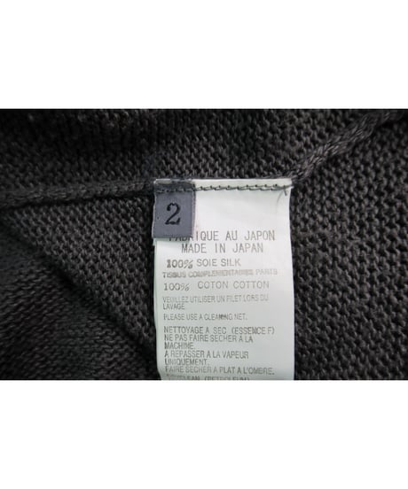 09ss yohji yamamoto +noir 変形襟デザインカーディガン NV-K02-480