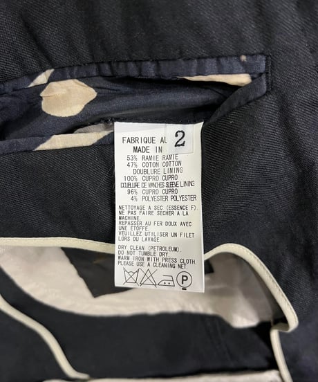 Y's yohji yamamoto 麻綿混 デザインジャケット（MD-J06-305）