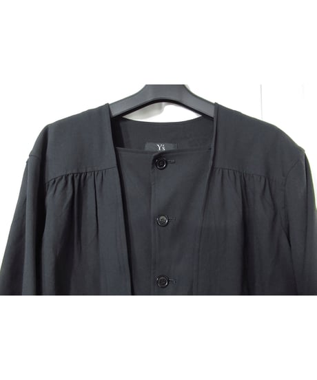 90’s Y’s yohji yamamoto vintage ノーカラー デザインショートジャケット（YQ-J02-103）