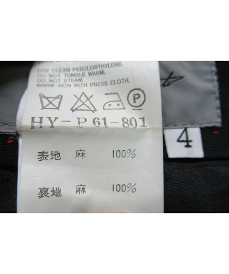05ss yohji yamamoto pour homme 赤ボタン ステッチデザインパンツ（HY-P61-801）