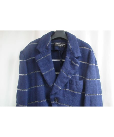 AD2004 COMME des GARCONS HOMME PLUS 紺 縮絨 デザインジャケット PN-J007