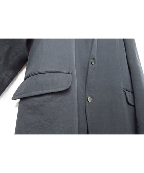 07aw yohji yamamoto pour homme 襟ニット切り替え 燕尾デザインロングジャケット（HX-J24-102）