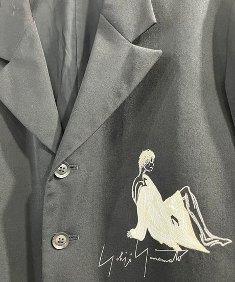 2016AW yohji yamamoto pour homme 6釦女性刺繡ジャケット（HR-J71-506）