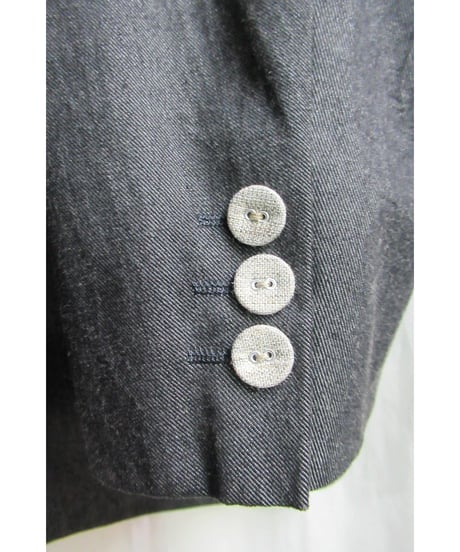 80's COMME des GARCONS HOMME PLUS vintage 変わりボタン ノーカラージャケット PJ-11030S