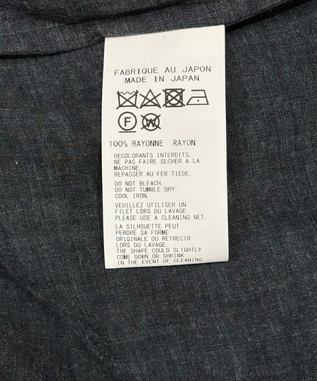2024AW yohji yamamoto pour homme 内田すずめ ファン ビンビン ブラウス（HO-B41-232）