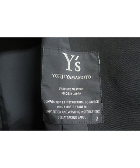Y's yohji yamamoto 七分袖シンプルジャケット YM-J21-100