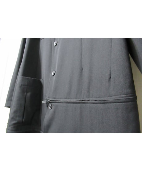 2019aw yohji yamamoto pour homme ファスナーデザイン アシメトリーロングジャケット（HC-J16-100）