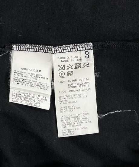 2019SS yohji yamamoto pour homme ヒモ通し半袖カットソー（HH-T29-083）