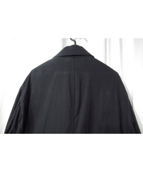 16ss yohji yamamoto pour homme ポケットデザイン コットン ステンカラーロングジャケット（HO-J35-017）