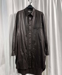 2022AW yohji yamamoto pour homme サテンカレンダーピンタックブラウス（HE-B40-036）
