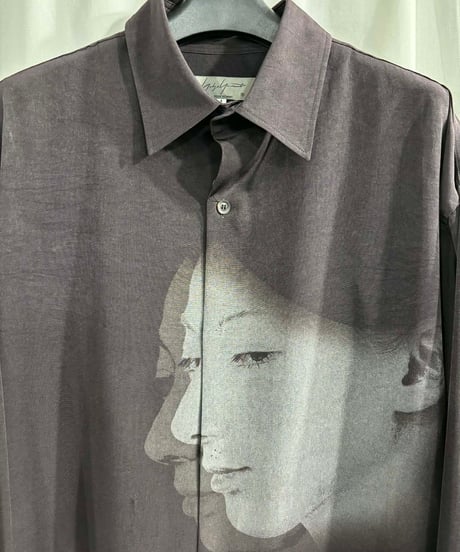 2020SS yohji yamamoto pour homme 内田すずめ プリント ロングブラウス（HN-B30-511）