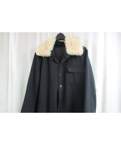 02aw yohji yamamoto femme ビッグポケットデザインロングジャケット FM-J12-126