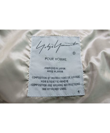 17aw yohji yamamoto pour homme スカルプリントデザイン ロングドレスコート（HK-D03-905）