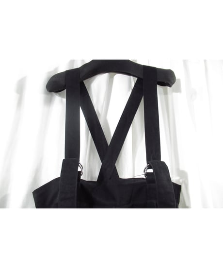 Y’s yohji yamamoto 切替えデザイン ワイドサロペットパンツ（YJ-T78-193）
