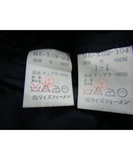 Y's for men yohji yamamoto vintage 紺 ステッチデザインセットアップ ME-X02-104