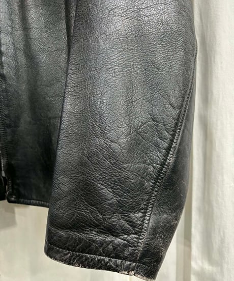 1991aw 6.1THE MEN  yohji yamamoto pour homme  vintage ブリッジバルドーレザーブルゾン（H-Y-227xxx）