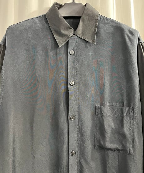 2018SS yohji yamamoto pour homme バックプリントロングブラウス（HW-B08-212）