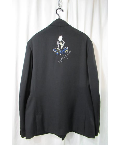 レア 21aw yohji yamamoto pour homme バック刺繍デザインジャケット（HX-J49-130）