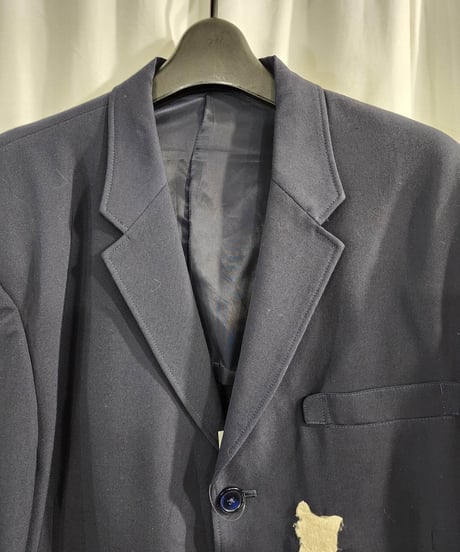 1990ss yohji yamamoto pour homme vintage 紺 犬刺繍ケンタ ジャケット  yy-2