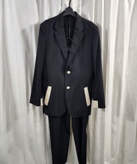 04ss yohji yamamoto pour homme  セットアップカラー釦スーツ  (HZ-J72-100)