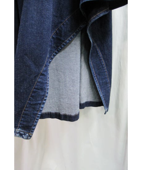 yohji yamamoto +noir Super Blue デニムポンチョ コート