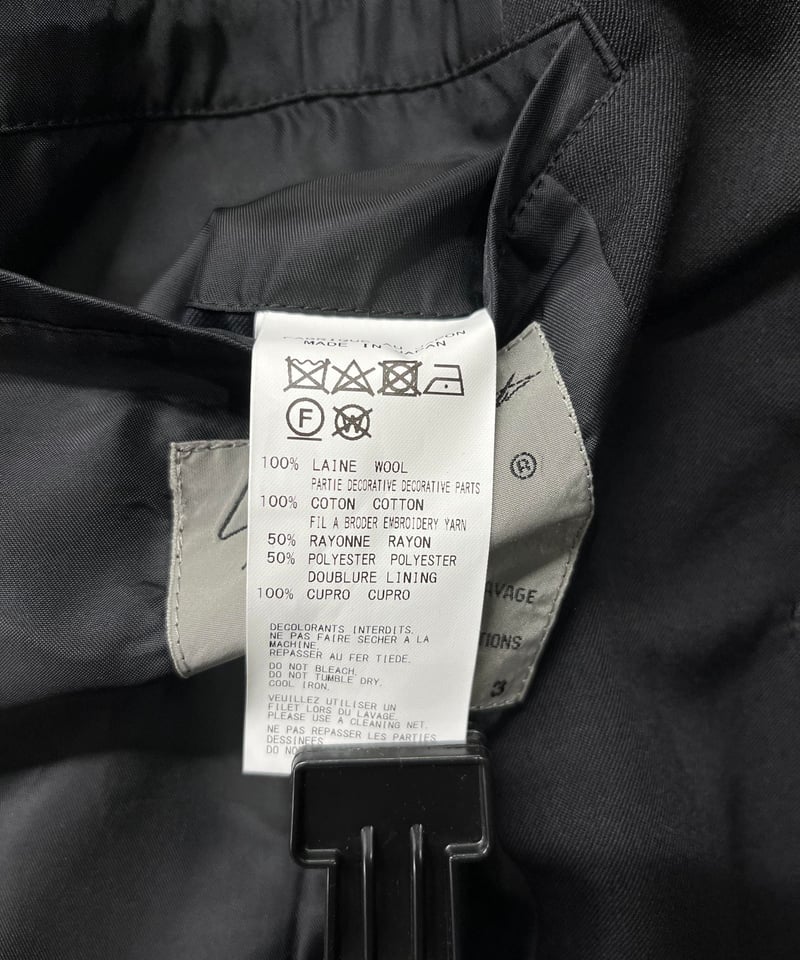 2020SS yohji yamamoto pour homme 刺繡ドクタージャケット(HN 2020SS yohji yamamoto pour homme 刺繡ドクタージャケット(HN