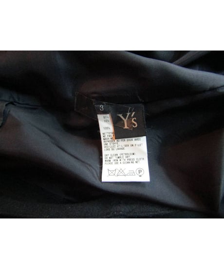 Y's yohji yamamoto フラノストレートシンプルパンツ YZ-P22-101