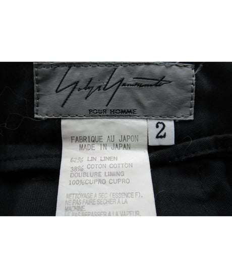 09ss yohji yamamoto pour homme バックフラップポケットデザイン テーパードパンツ（HV-P23-301）