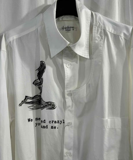 美品 2019SS yohji yamamoto pour homme 襟脱着長袖シャツ（HH-B71-033）