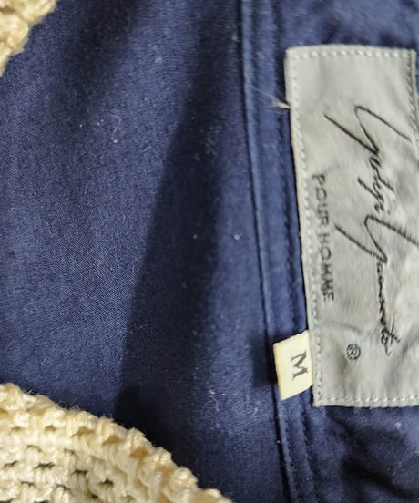 1991ss yohji yamamoto pour homme vintage アミセス紺  ブラウス   yy-アミセス-2